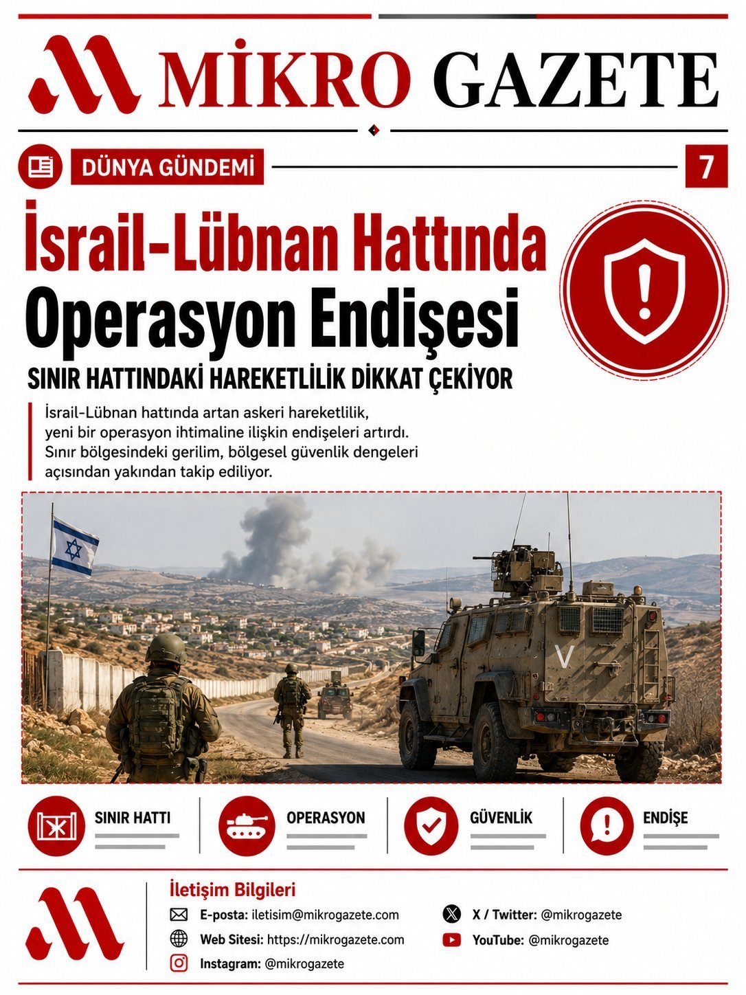 İsrail-Lübnan Hattında Operasyon Endişesi