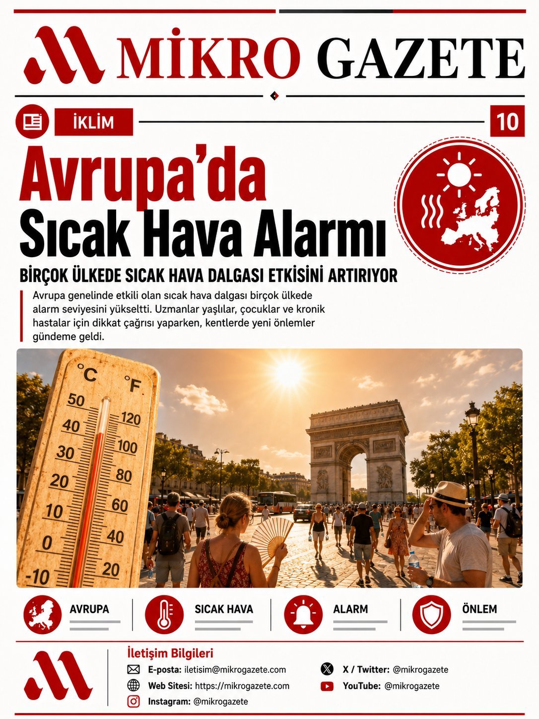 Avrupa’da Sıcak Hava Alarmı