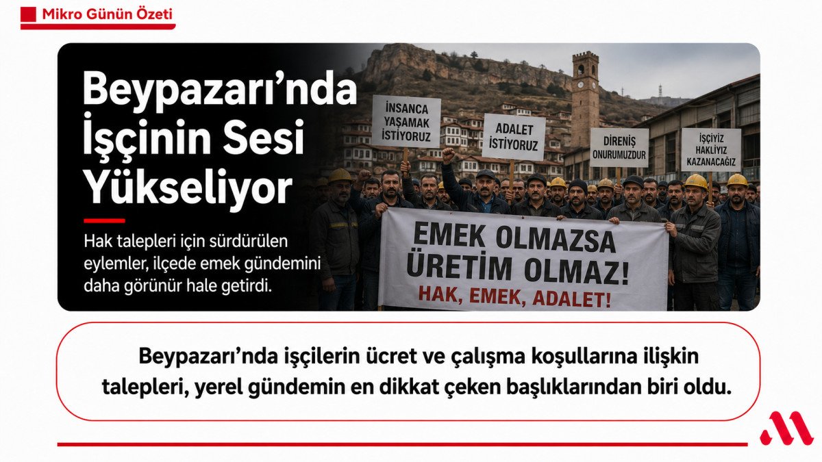 Beypazarı’nda İşçinin Sesi Yükseliyor