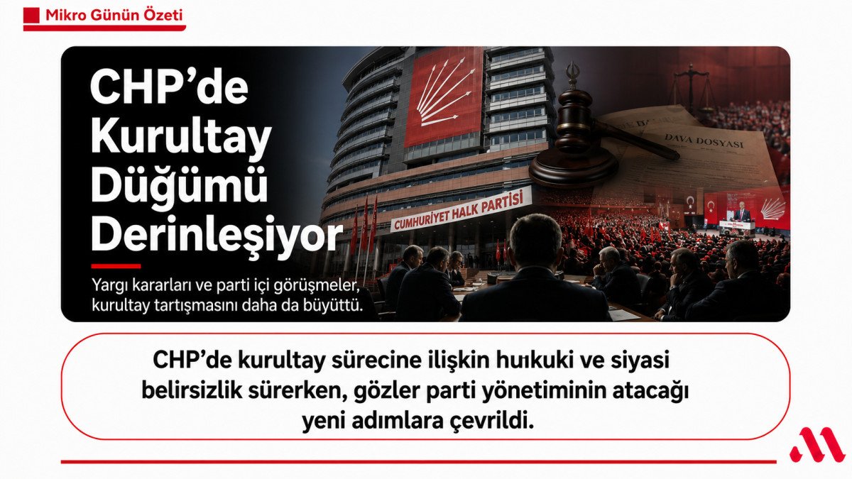 CHP’de Kurultay Düğümü Derinleşiyor