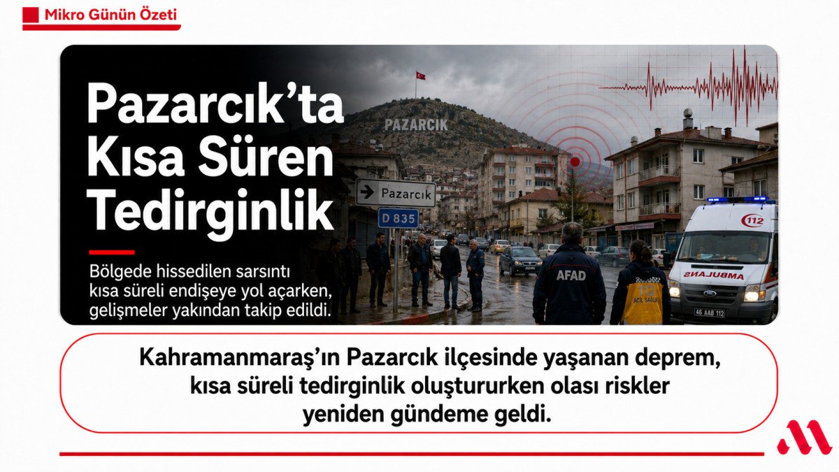 Pazarcık’ta Kısa Süren Tedirginlik