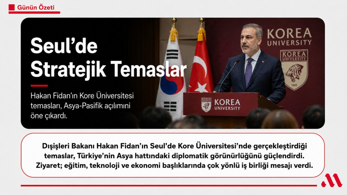 Hakan Fidan’dan Seul’de Stratejik Temaslar