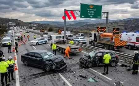 İstanbul-İzmir Otoyolu'nda korkutan kaza! 7 araç birbirine girdi: 11 yaralı